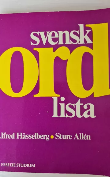 Svensk ordlista - Alfred Hasselberg, knyga 1