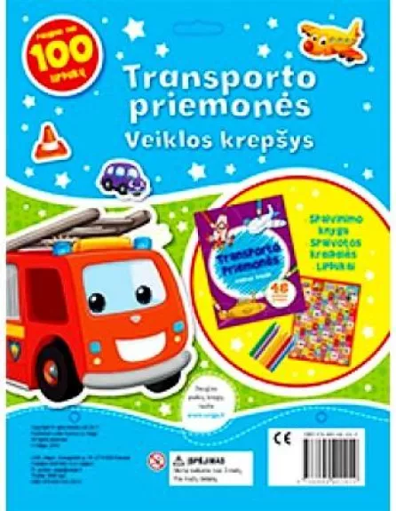 "Transporto priemonės. Veiklos krepšys", 3+