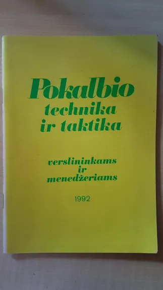 Pokalbio technika ir taktika verslininkams ir menedžeriams - Romualdas Razauskas, knyga