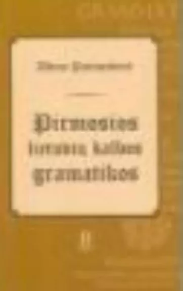 Pirmosios lietuvių kalbos gramatikos - Aldona Paulauskienė, knyga