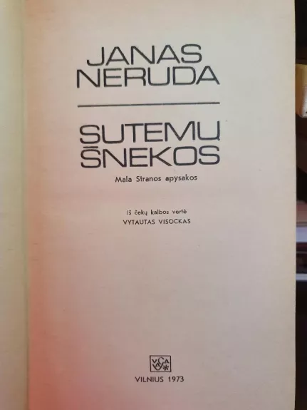 Sutemų šnekos - Janas Neruda, knyga 1