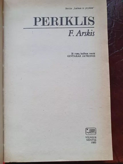 Periklis - F. Arskis, knyga 1