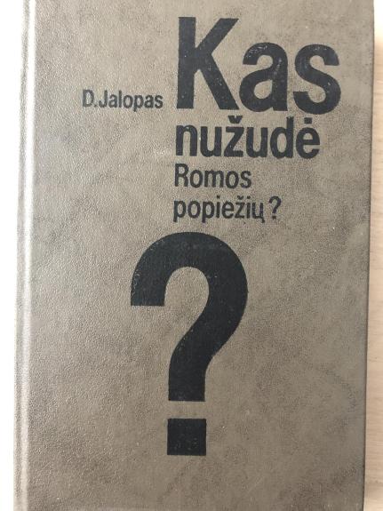 Kas nužudė Romos popiežių?