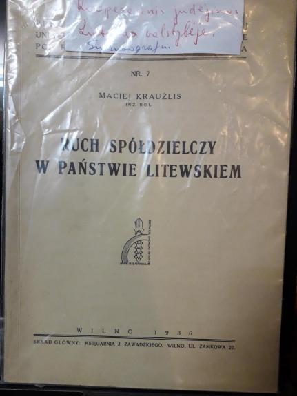 Ruch spółdzielczy w państwie litewskiem