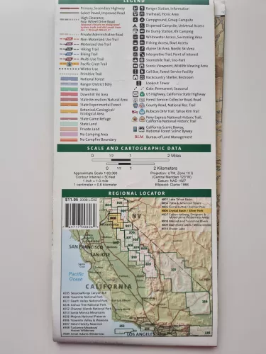 Crystal Basin Silver Fork (map). Eldorado National Forest, California, USA