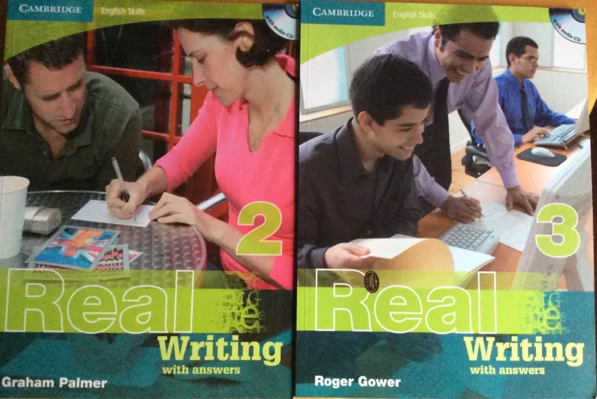 Real Writing 2 with answers/Pre-Intermediate and Real Writing 3 with answers/Intermediate- Upper-Intermediate .