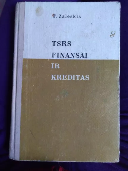 TSRS finansai ir kreditas - T. Zaleskis, knyga