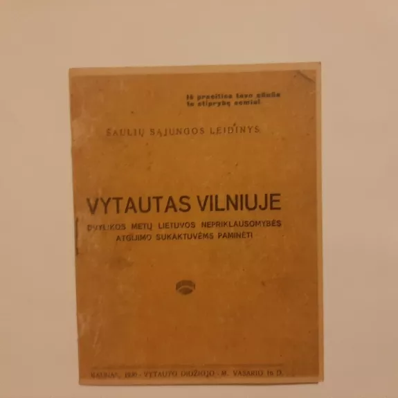 Vytautas Vilniuje - Autorių Kolektyvas, knyga