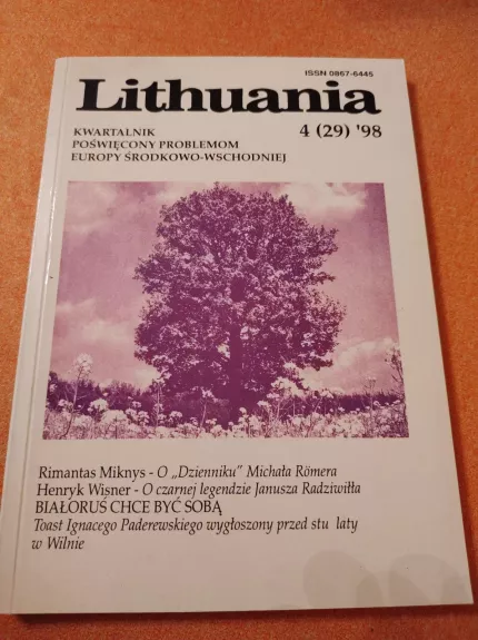 Lithuania. Kwartalnik poświęcony problemom Europy Środkowo- Wschodniej - Autorių Kolektyvas, knyga 1