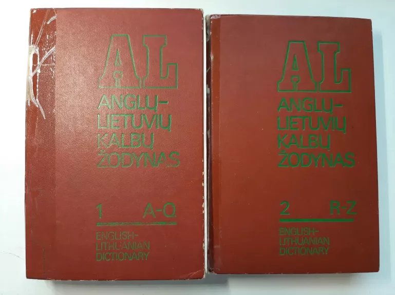 Anglų-lietuvių kalbų žodynas A-Q, R-Z (2 tomai) - A.Laučka, B.Piesarskas, S.Stasiulevičiūtė, knyga