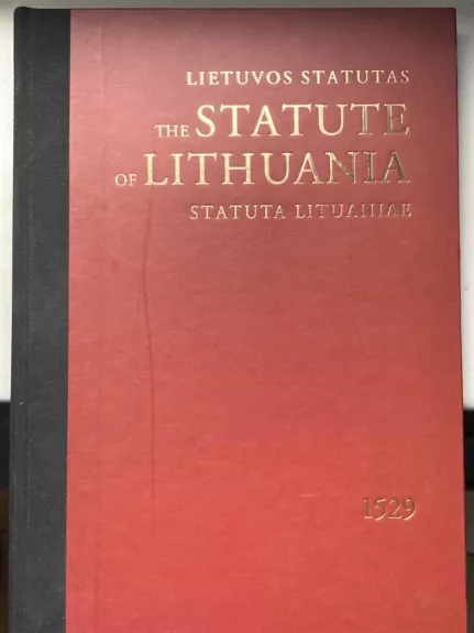 Lietuvos statutas: 1529 - Edvardas Gudavičius, knyga