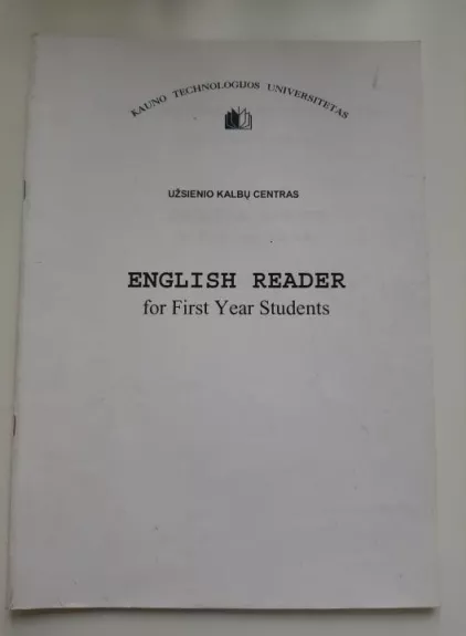 English Reader for First Year Students - Autorių Kolektyvas, knyga