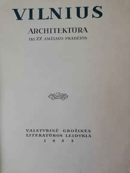 Vilnius - V. Bytautas, knyga 1