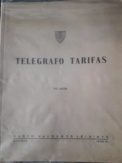 Telegrafo tarifas. VII laida