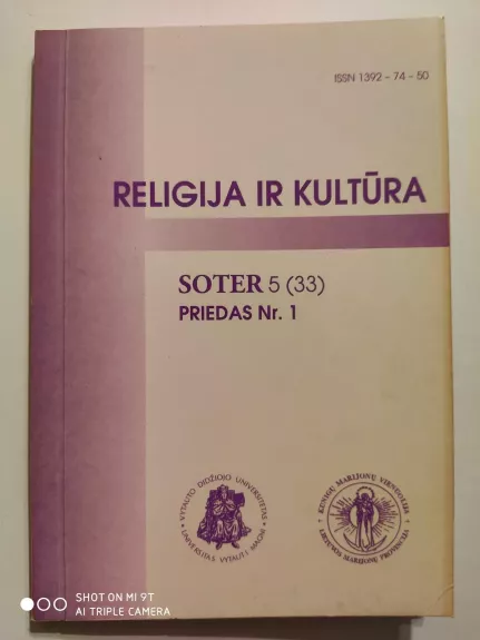 Religija ir kultūra. Soter 5 (33) Priedas Nr. 1 - Autorių Kolektyvas, knyga