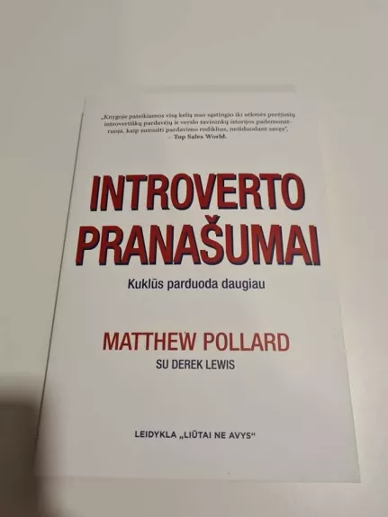 Introverto pranašumai, Kuklūs parduoda daugiau - Matthew Polllard, knyga 1