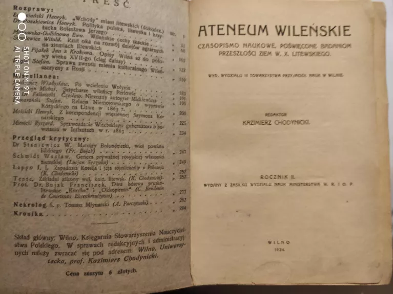 Ateneum Wilenskie II - Autorių Kolektyvas, knyga 1
