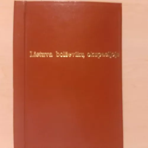 Lietuva bolseviku okupacijoje - Juozas Prunskis, knyga