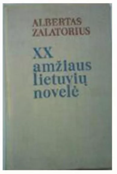 XX amžiaus lietuvių novelė