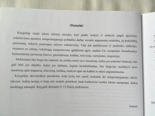 Samprotaujamojo teksto rašymas: teorija ir praktika - Birutė Kuklierienė, knyga 1