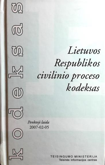 Lietuvos Respublikos civilinio proceso kodeksas