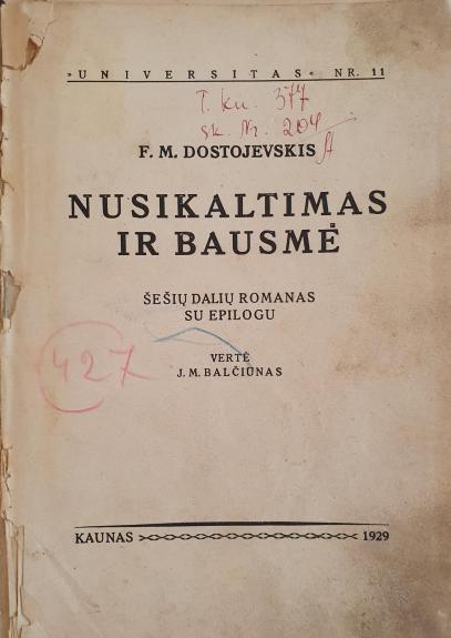 Nusikaltimas ir bausmė 1 dalis