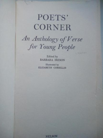 Poets' corner An Antology for young people