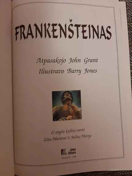 Frankenšteinas - John Grant, knyga 1