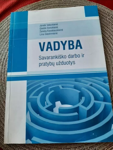 Vadyba. Savarankiško darbo ir pratybų užduotys