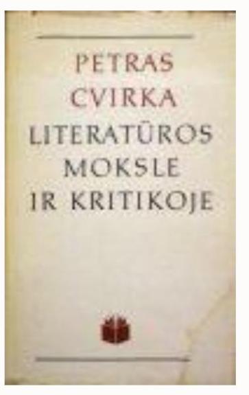 Petras Cvirka literatūros moksle ir kritikoje