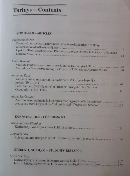 Genocidas ir rezistencija 2002 1(11) - Dalia Kuodytė, knyga 1