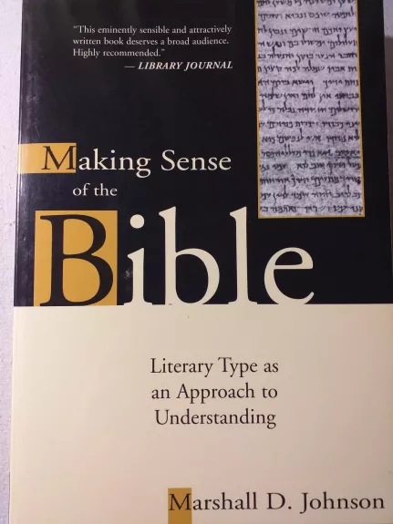 Making Sense of the Bible - Marshall D. Johnson, knyga 1