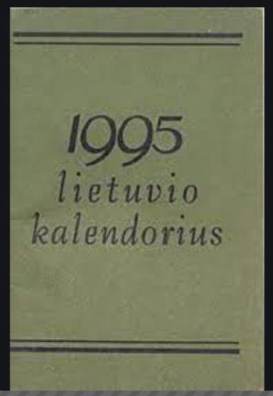 Lietuvio kalendorius 1995