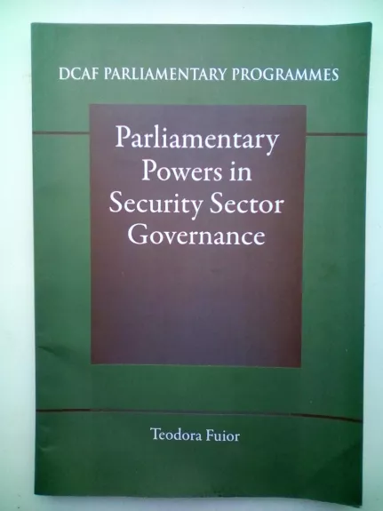 Parliamentary powers in security sector governance