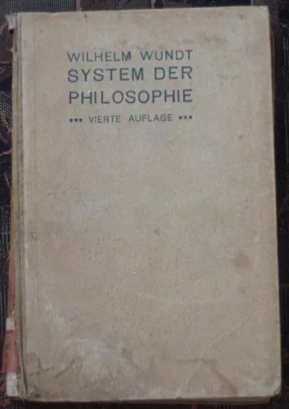 system der philosophie - Wilhelm Wundt, knyga 1