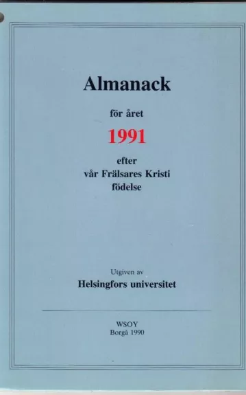 Almanack för året 1991 - Autorių Kolektyvas, knyga 1