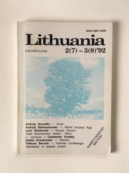 Lithuania : kwartalnik, 2(7)–3(8)'92 - Autorių Kolektyvas, knyga