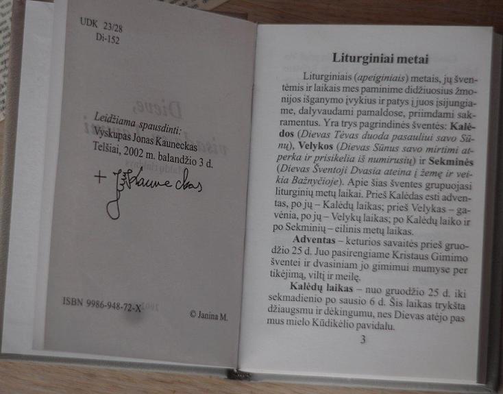 dieve, visada su tavimi