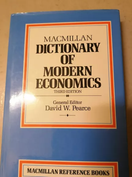 Dictionary of modern economics - David W. Pearce, knyga