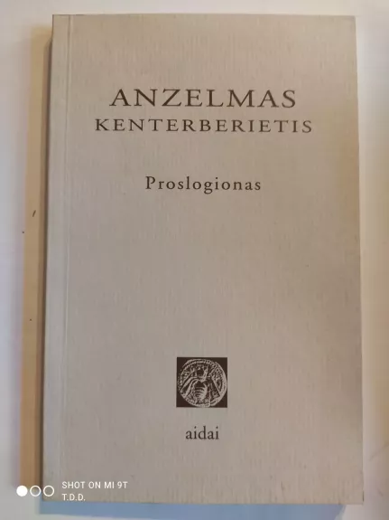 Proslogionas - Anzelmas Kenterberietis, knyga