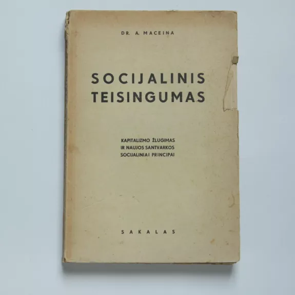 Socijalinis teisingumas - Antanas Maceina, knyga