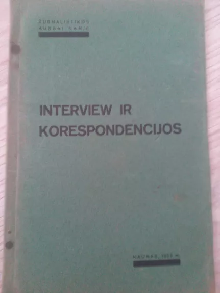 Interview ir korespondencijos