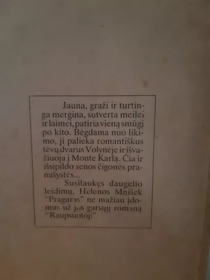 Pragaras - Helena Mnišek, knyga 1