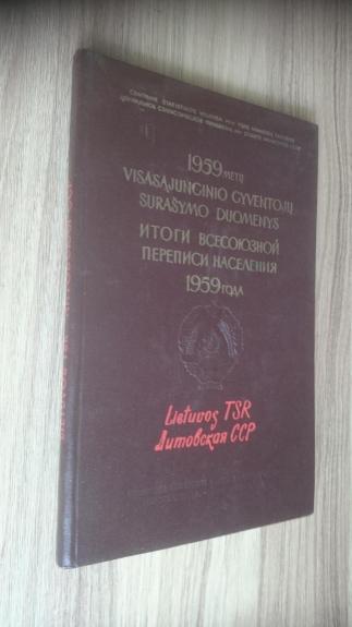 1959 metų visasąjunginio gyventojų surašymo duomenys. Lietuvos TSR