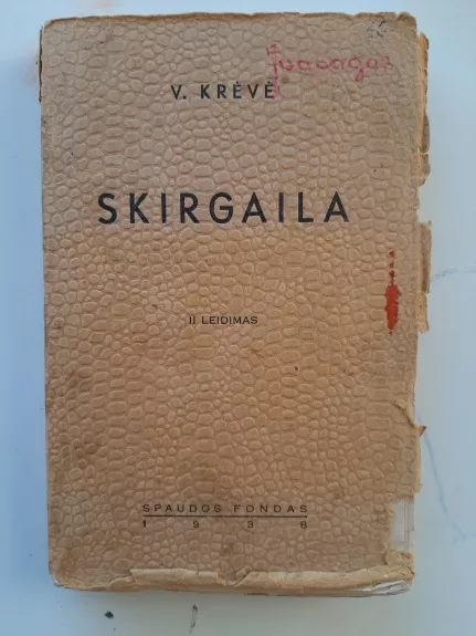 Skirgaila - Vincas Krėvė, knyga