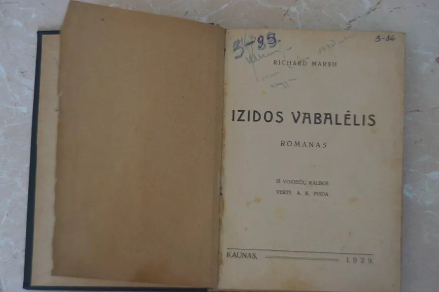 Izidos vabalėlis - Richard Marsh, knyga