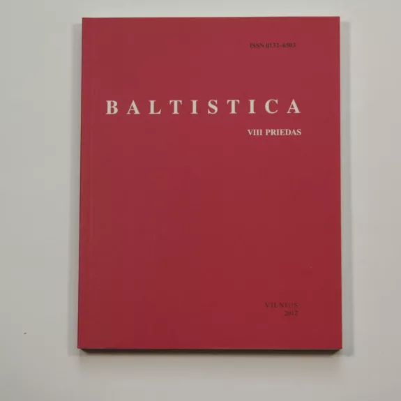 Baltistica VIII priedas - Bonifacas Stundžia, knyga