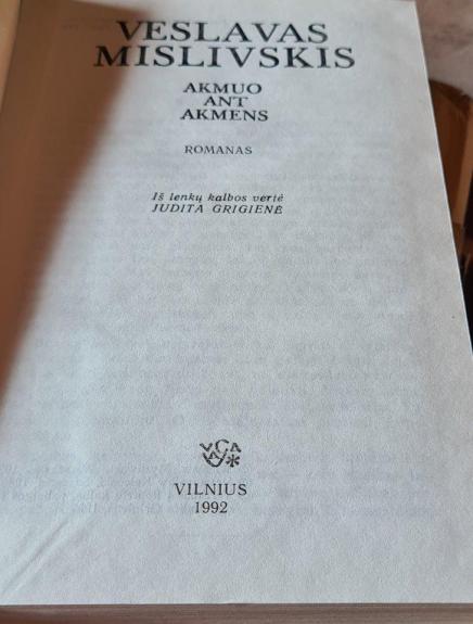 Akmuo ant akmens - Veslavas Mislivskis, knyga 1