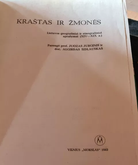 Kraštas ir žmonės - Juozas Jurginis, knyga 1