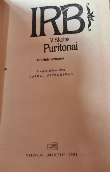 Puritonai - Valteris Skotas, knyga 1